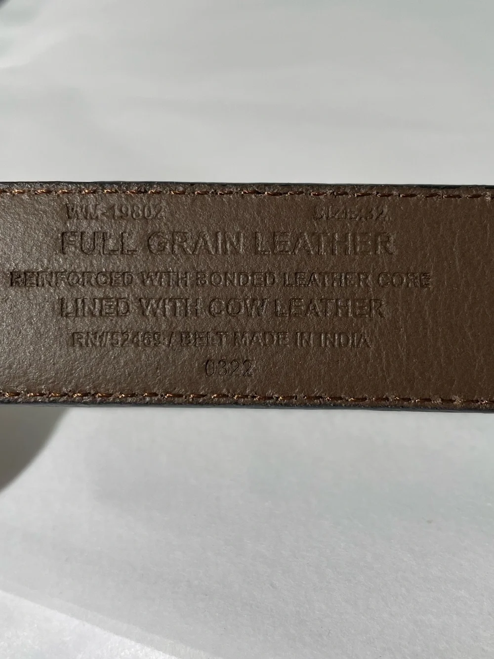 Full-Grain Leather Men's Black Belt Sz 32 Silver Buckle Classic